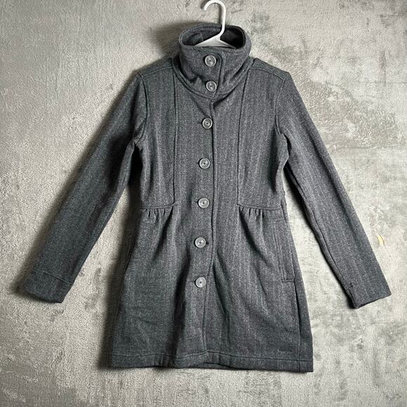 Patagonia Women's Better Sweater Coat Long Fleece Button Up Jacket Small Gray - Picture 1 of 5
